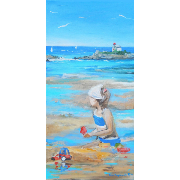 Little girl on the beach